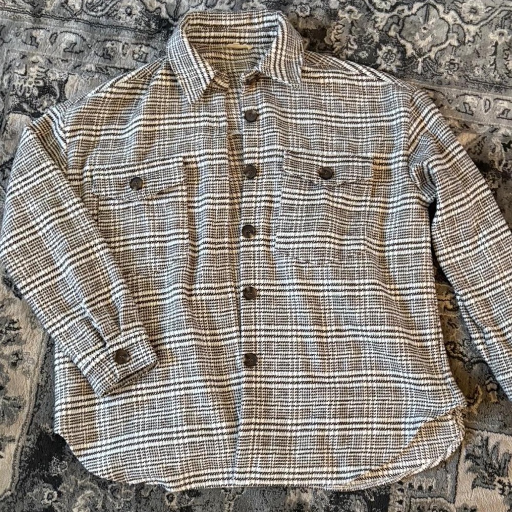 Plaid Button-Up Shacket